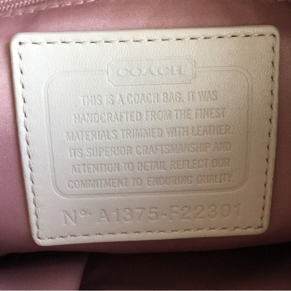 Coach Kristin Signature Shoulder Handbag Hobo Purse (Champagne) - Picture 8 of 9